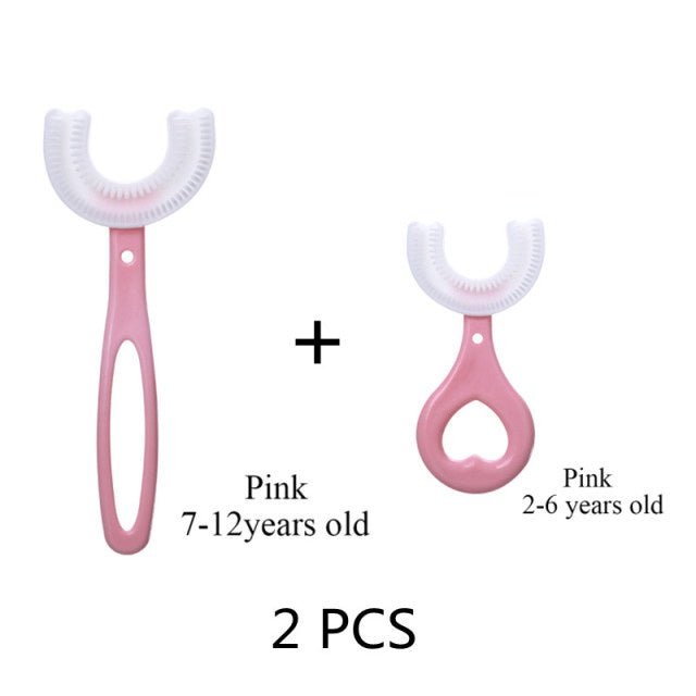 2 escovas infantil 360 graus infantil 2 a 6 anos e 6 a12 anos (kit 2 peças) - Imercado - marketplace - 2A6E6A12 - R_KWZNE - imagem produto - 2 A 6 E 6 A 12 - ROSA - 