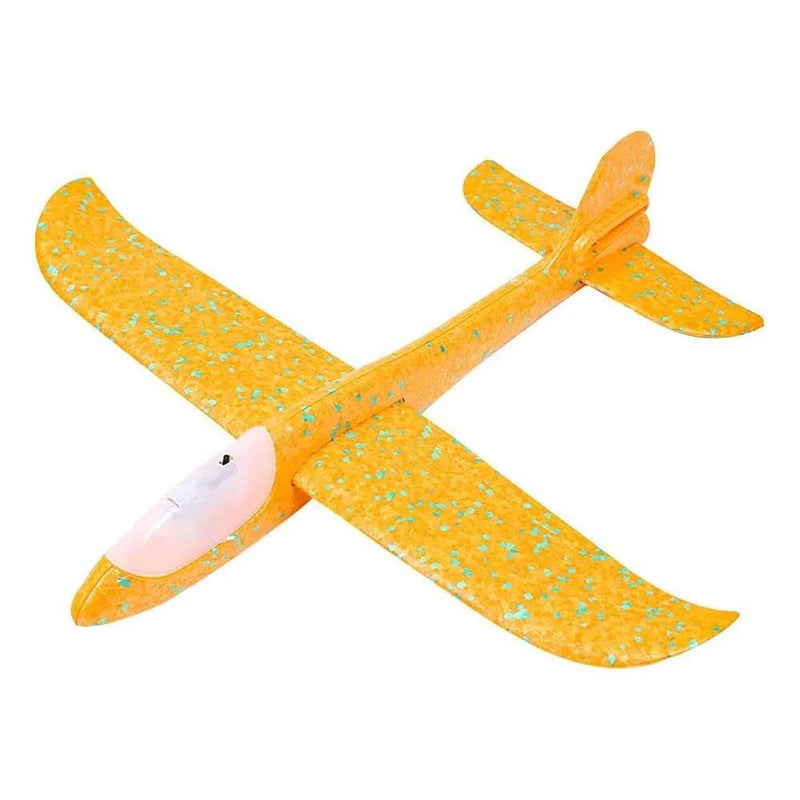 Avião de Brinquedo Planador Com Flash LED - Imercado - marketplace - 9133_2521 - imagem produto - Laranja - Avião de Brinquedo Planador Com Flash LED - 