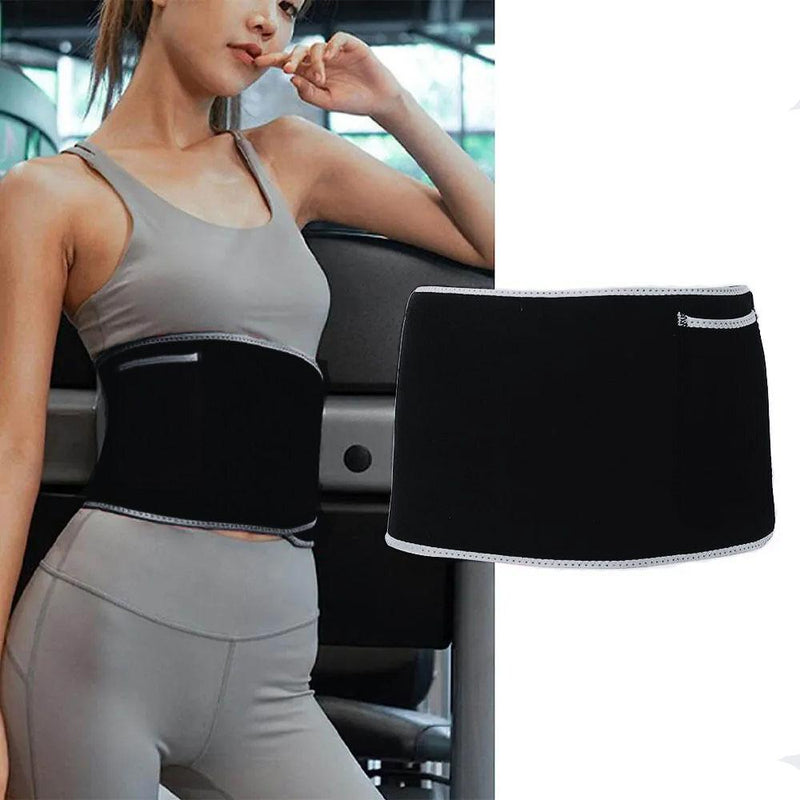 Cinta efeito sauna com porta celular - preta - Imercado - marketplace - 9125 - imagem produto - 